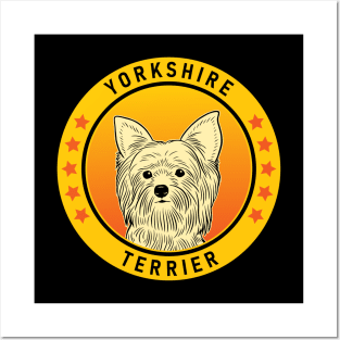 Yorkshire Terrier Dog Portrait Posters and Art